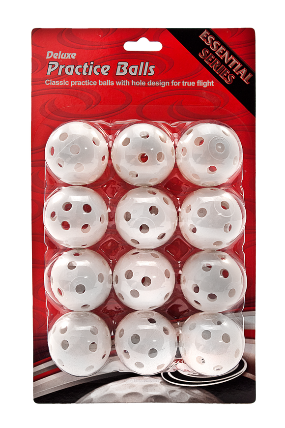 Deluxe Practice Golf Balls - 12 Pack
