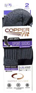 Copper-Fit-Crew-Socks-2/pkg-On-Foot