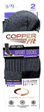 Copper-Fit-Crew-Socks-2/pkg-Black